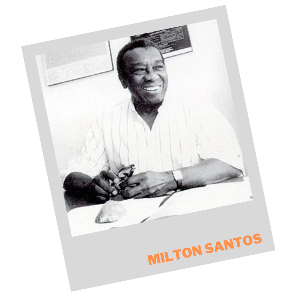 Fotografia do cientista negro Milton Santos.
